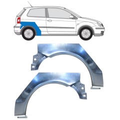 Painel de reparação do guarda-lamas traseiro para Volkswagen Polo 2001-2009 / Esquerda+Direita / Conjunto 16261
