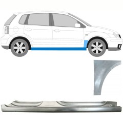 Soleira completa com reparação de guarda-lamas dianteiro para Volkswagen Polo 2001-2009 / Direito / Conjunto 8729