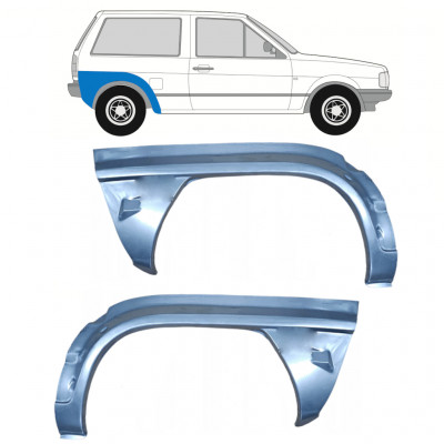 Painel de reparação do guarda-lamas traseiro para VW Polo 1981-1984 / Esquerda+Direita / Conjunto 10462