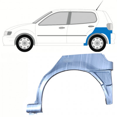 Painel de reparação da parte inferior do guarda-lamas traseiro para VW Polo 1994-1999 / Esquerdo 10195