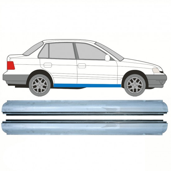 Painel de reparação da soleira para Hyundai Pony Excel 1989-1995 / Esquerda = Direita (simétrico) / Conjunto 10332