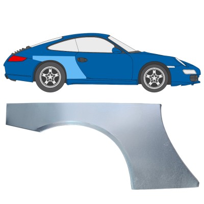Painel de reparação do guarda-lamas traseiro para Porsche 911 997 2004-2012 / Direito 16379