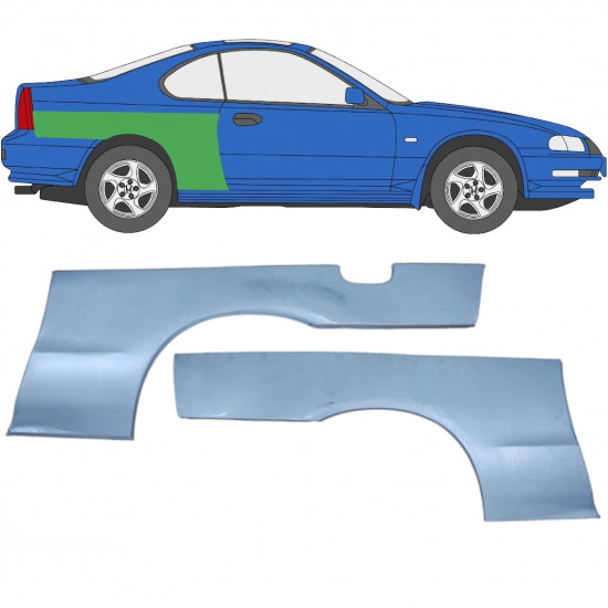 Painel de reparação do guarda-lamas traseiro para Honda Prelude 1992-1997 / Esquerda+Direita / Conjunto 10268