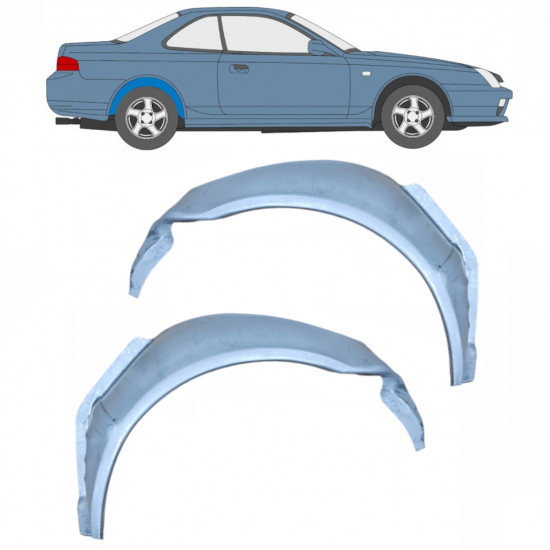 Painel de reparação interna do arco da roda traseira para Honda Prelude 1996-2001 / Esquerda+Direita / Conjunto 10503