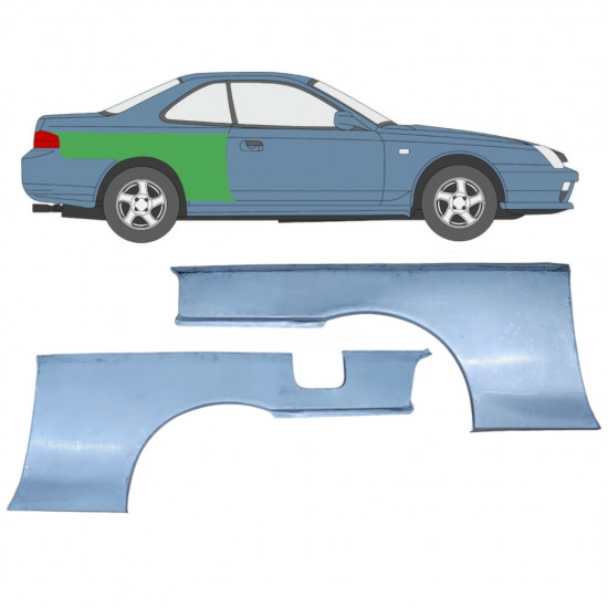 Painel de reparação do guarda-lamas traseiro para Honda Prelude 1996-2001 / Esquerda+Direita / Conjunto 9155