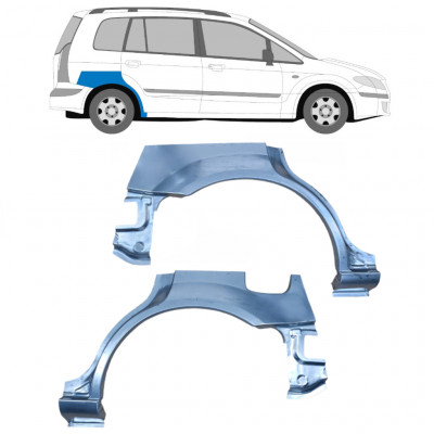 Painel de reparação do guarda-lamas traseiro para Mazda Premacy 1999-2005 / Esquerda+Direita / Conjunto 9158