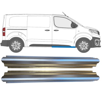 Painel de reparação da soleira da porta dianteira para Toyota Proace Verso 2016- / Esquerda = Direita (simétrico) / Conjunto 14903