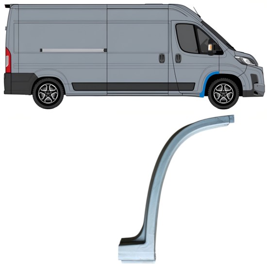Painel de reparação do arco da roda dianteira para Toyota Proace Max 2024- / Direito 16835