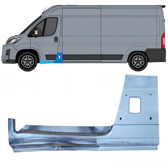 Painel de reparação do pilar com Painel de reparação da soleira para Toyota Proace Max 2024- / Esquerdo 16733