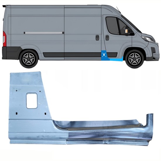 Painel de reparação do pilar com Painel de reparação da soleira para Toyota Proace Max 2024- / Direito 16732
