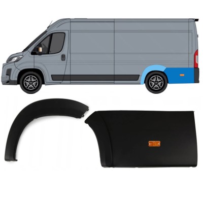 Conjunto de molduras do guarda-lamas traseiro com Luz para Toyota Proace Max 2024- / Esquerdo 15890