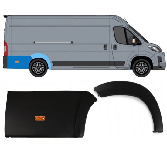Conjunto de molduras do guarda-lamas traseiro com Luz para Toyota Proace Max 2024- / Direito 15889