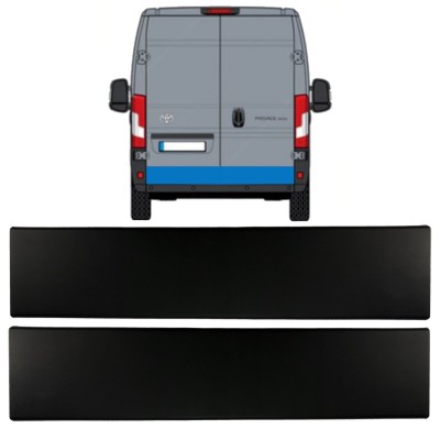 Moldura lateral da porta traseira para Toyota Proace Max 2024- / Esquerda+Direita 15933