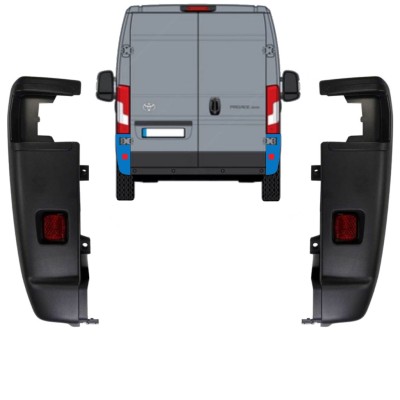 Canto do para-choque traseiro 270 graus para Toyota Proace Max 2024- / Esquerda+Direita / Conjunto 15930