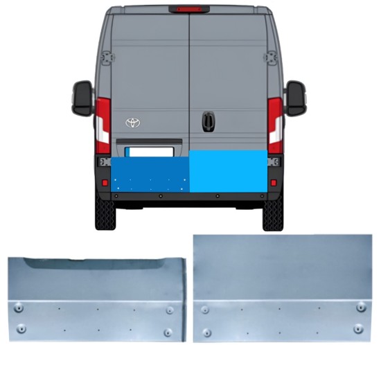 Painel de reparação das portas traseiras para Toyota Proace Max 2024- / Esquerda+Direita 16737