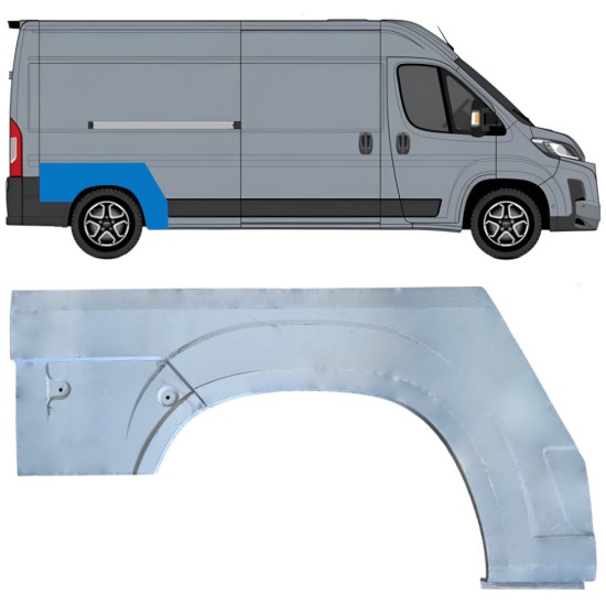 Painel de reparação do guarda-lamas traseiro para Toyota Proace Max 2024- / Direito 16953
