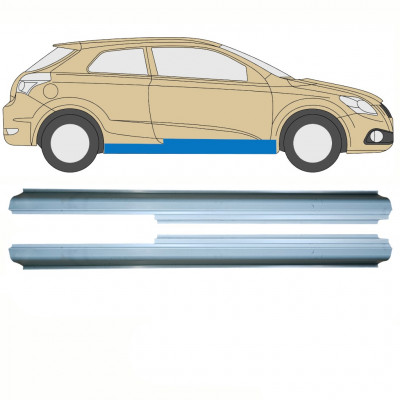 Painel de reparação da soleira para Kia Pro Ceed 2006-2012 / Esquerda+Direita / Conjunto 10822