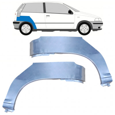 Painel de reparação do guarda-lamas traseiro para Fiat Punto 1 1993-1999 / Esquerda+Direita / Conjunto 9684