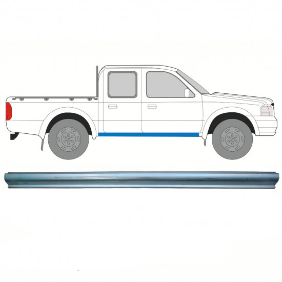 Painel de reparação da soleira para Ford Ranger 1998-2006 / Esquerda = Direita (simétrico) 8607