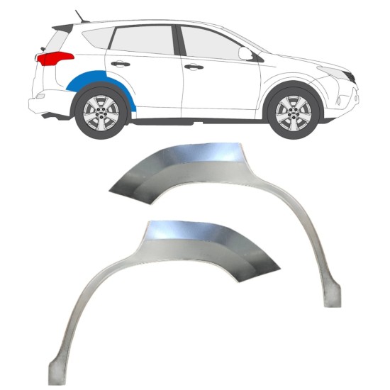 Painel de reparação do guarda-lamas traseiro para Toyota Rav4 2013-2018 / Esquerda+Direita / Conjunto 16490