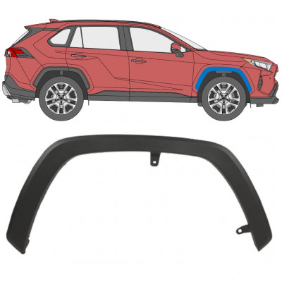 Moldura lateral do guarda-lamas dianteiro para Toyota RAV4 2018- / Direito 12553