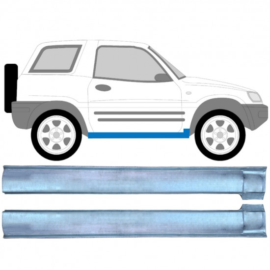 Painel de reparação da soleira para Toyota RAV4 1994-2000 / Esquerda+Direita / Conjunto 10642