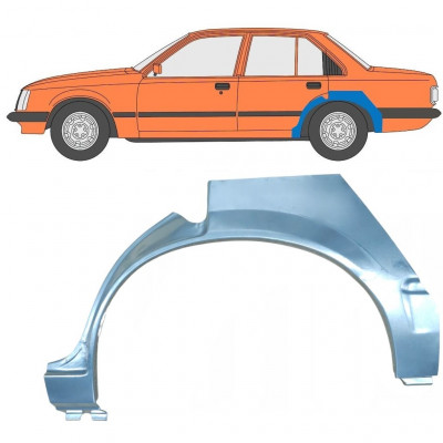 Painel de reparação do guarda-lamas traseiro para Opel Rekord E 1982-1986 / Esquerdo 8079