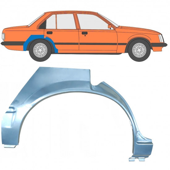 Painel de reparação do guarda-lamas traseiro para Opel Rekord E 1982-1986 / Direito 8078