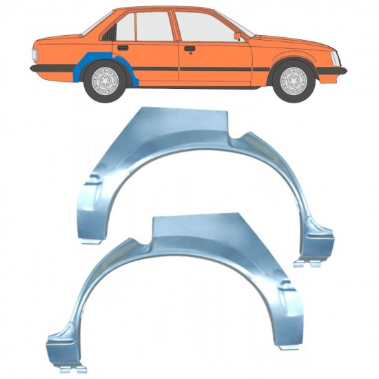 Painel de reparação do guarda-lamas traseiro para Opel Rekord E 1982-1986 / Esquerda+Direita / Conjunto 10278