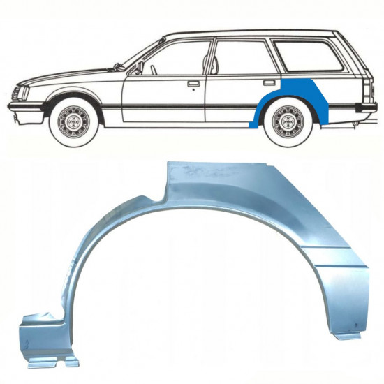 Painel de reparação do guarda-lamas traseiro para Opel Rekord E 1977-1986 / Esquerdo / COMBI /  10787