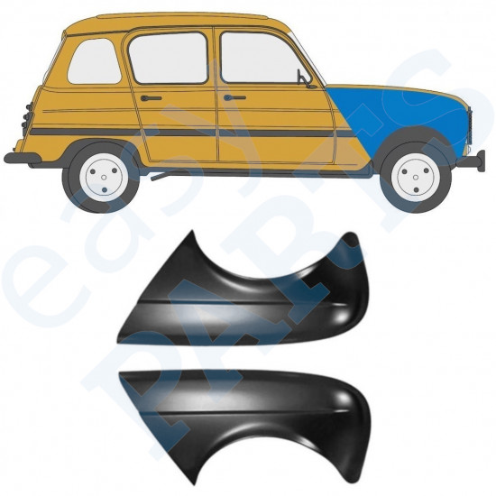 Guarda-lamas dianteiro para Renault 4 1962-1993 / Esquerda+Direita / Conjunto 9707