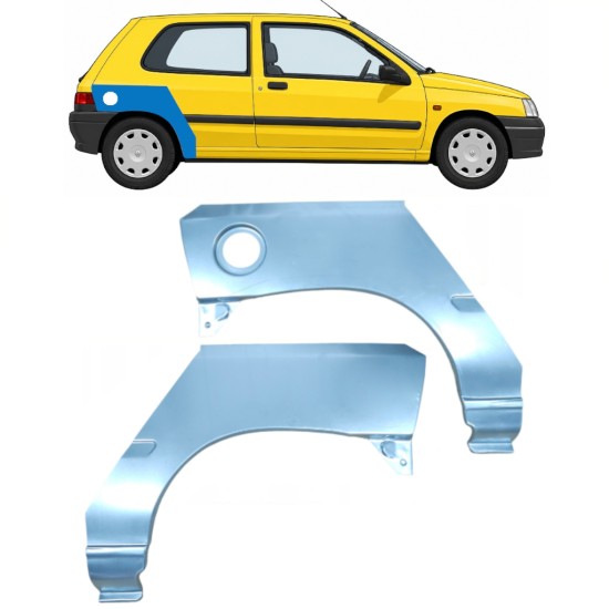 Painel de reparação do guarda-lamas traseiro para Renault Clio I 1990-1998 / Esquerda+Direita / Conjunto 9848
