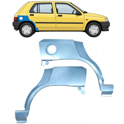 Painel de reparação do guarda-lamas traseiro para Renault Clio I 1990-1998 / Esquerda+Direita / Conjunto 9849