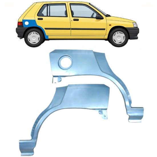 Painel de reparação do guarda-lamas traseiro para Renault Clio I 1990-1998 / Esquerda+Direita / Conjunto 9849