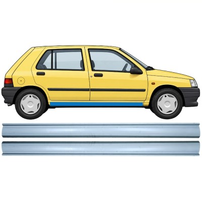 Painel de reparação da parte inferior da soleira para Renault Clio I 1990-1998 / Esquerda+Direita / Conjunto 9850