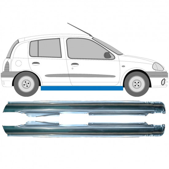 Painel de reparação da soleira para Renault Clio 1998-2012 / Esquerda+Direita / Conjunto 10052