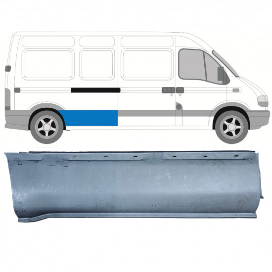 Painel de reparação lateral para Opel Movano / R Master 1998-2010 / LWB / Direito 7371