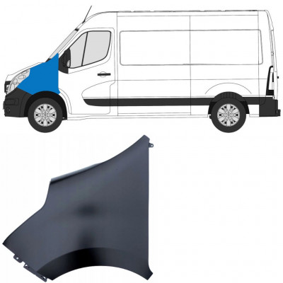 Guarda-lamas dianteiro para Renault Master 2010-2019 / Esquerdo 9017