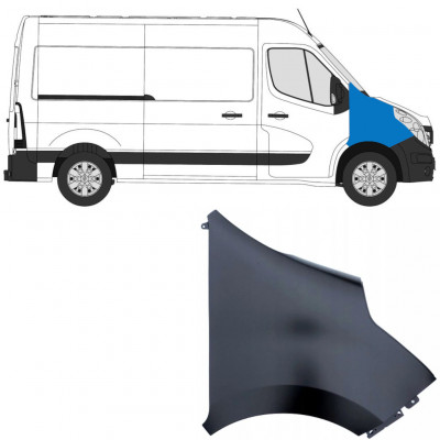 Guarda-lamas dianteiro para Renault Master 2010-2019 / Direito 9016