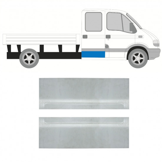 Painel de reparação das portas traseiras para Renault Master 1998-2010 / Esquerda+Direita / Cabine dupla / Conjunto 10259
