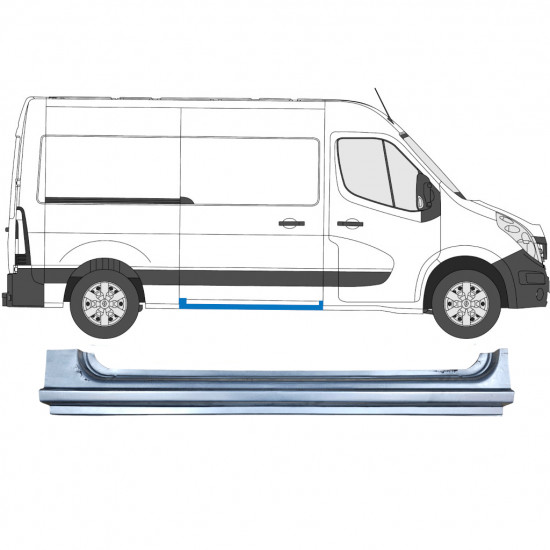 Painel de reparação da soleira da porta deslizante para Opel Movano / R Master 2010- / Direito 5956