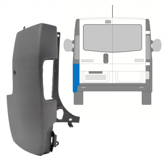 Canto do para-choque traseiro para Renault Trafic 2001-2014 / Esquerdo 8209