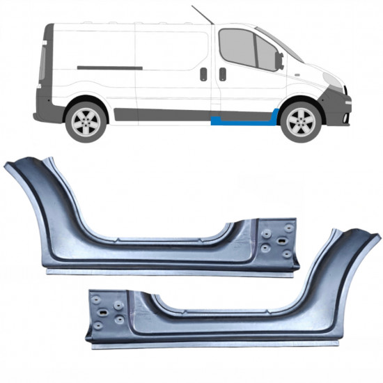 Painel de reparação da soleira para Renault Trafic 2001-2014 / Esquerda+Direita / Conjunto 10085