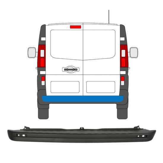 Para-choque traseiro para Renault Trafic 2014- 8212