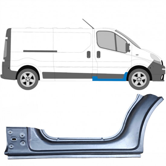 Painel de reparação da soleira para Opel Vivaro / R Trafic 2001- / Direito 6921