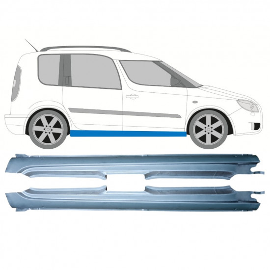 Soleira completa para Skoda Roomster Praktik 2006-2015 / Esquerdo / Direito / Esquerda+Direita / Conjunto 12891