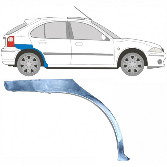 Painel de reparação do guarda-lamas traseiro para Rover 25 Mg Zr 1995-2005 / Direito 5628