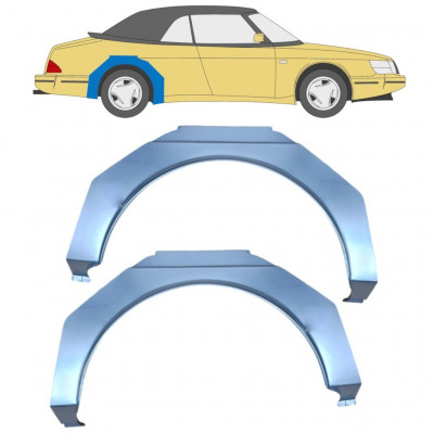 Painel de reparação do guarda-lamas traseiro para Saab 900 1978-1995 / Esquerda+Direita / Conjunto 10651