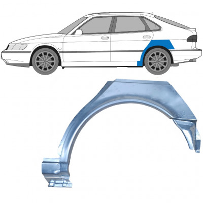 Painel de reparação do guarda-lamas traseiro para Saab 900 1994-1998 / Esquerdo 6984