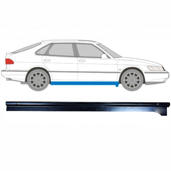 Painel de reparação da soleira para Saab 900 1978-1998 / Direito 9347